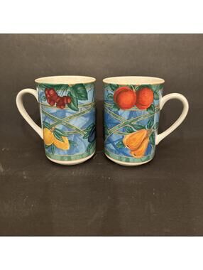 RARE Victoria & Beale FORBIDDEN FRUIT Soojin Choi Set Of 2 Mugs